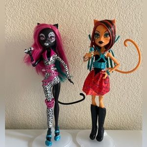 Monster High Fierce Rockers Toralei and Catty Noir